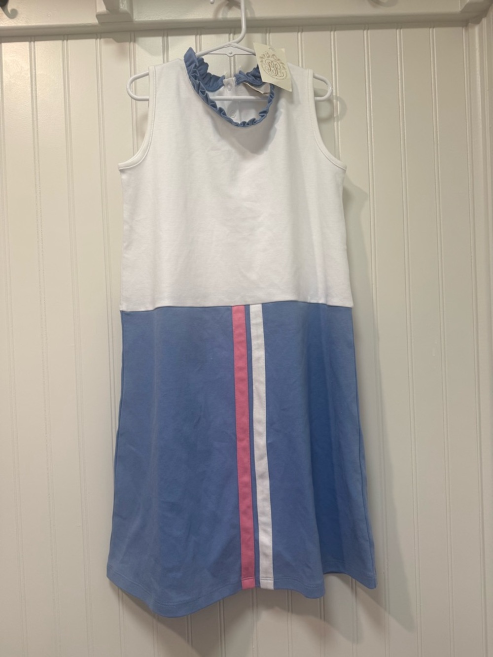 TBBC Colorblock Sleeveless Dress with Pink Stripe